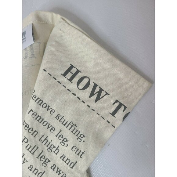 VINTAGE Now Designs How To Carve A Turkey Printed Kitchen Dish Towel 18" X 27" - Picture 3 of 11
